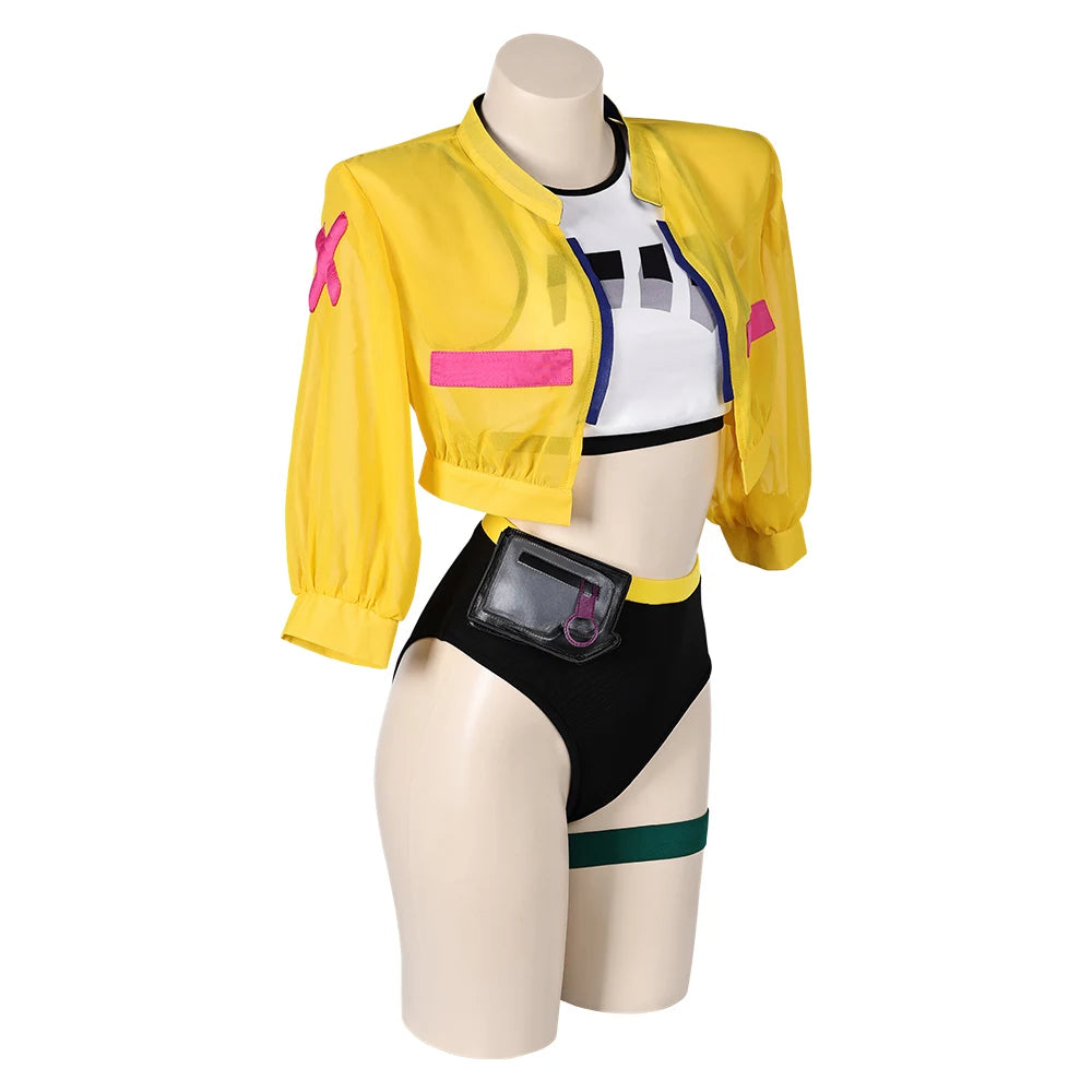 Valorant Fantasy Killjoy Cosplay Swimsuit Bikini Coat Costume Game Beach Vest Shorts Hat Outfits Halloween Carnival Party Suit