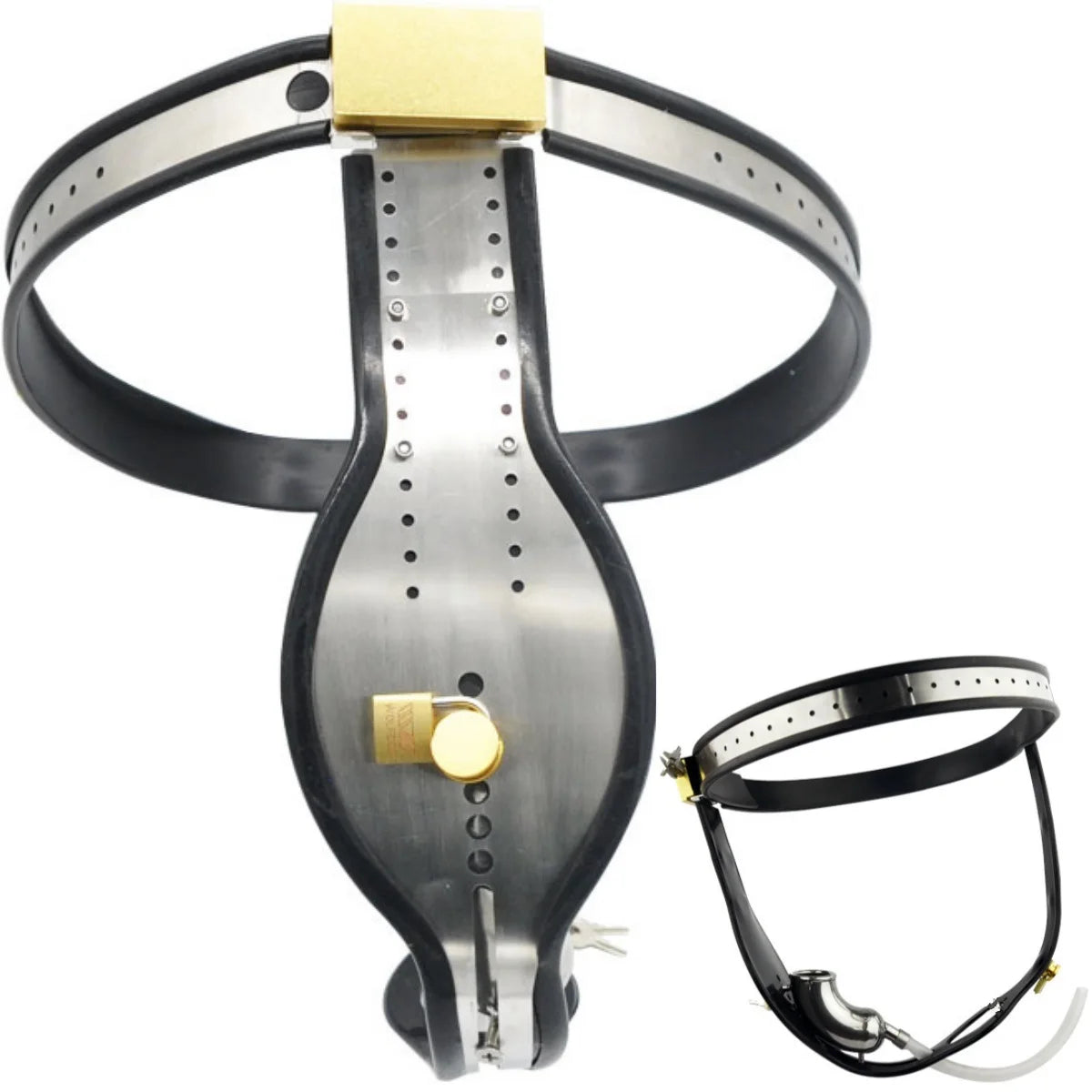 Male Fully Adjustable T-Style Stainless Steel Chastity Belt Device Wit Invisible Cock Penis Cage Bondage Bdsm Adult Sex Toy A182