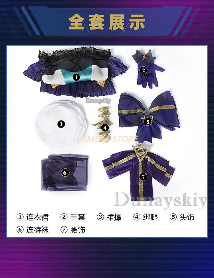 Game LOL Gwen Cosplay Costume Game Cos LOL Cosplay New Hero Gwen Gothic Dress Lolita Costume And Cosplay Wig Role Play Sets