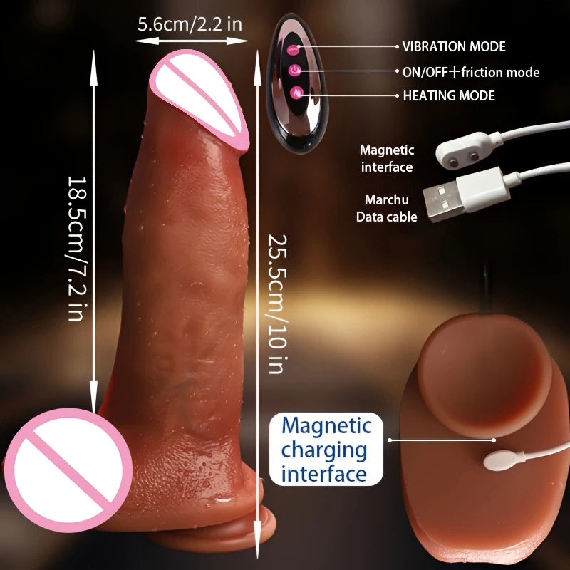 ASHBURN Realistic Dildo WARM Thrusting Vibrator W/Remote Control Sex toys