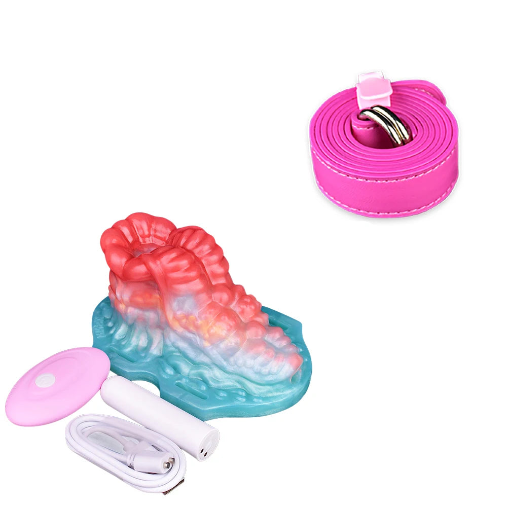 ASHBURN Fantasy Liquid Silicone Vibrator Sex Grinder Granule G-spot Stimulate Clitories Anal Massage Foreplay Sex Toy for Women Men