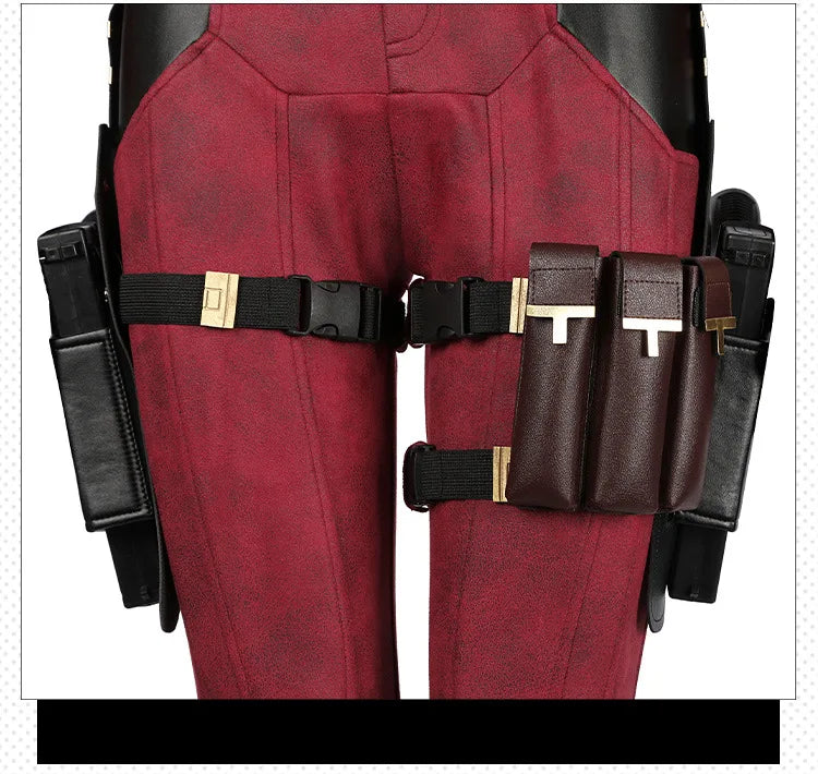 Deluxe Deadpool Cosplay Waist Belts Costume Wade Winston Wilson Roleplay Hand Gloves Leg Bags Halloween Party Carnival Props