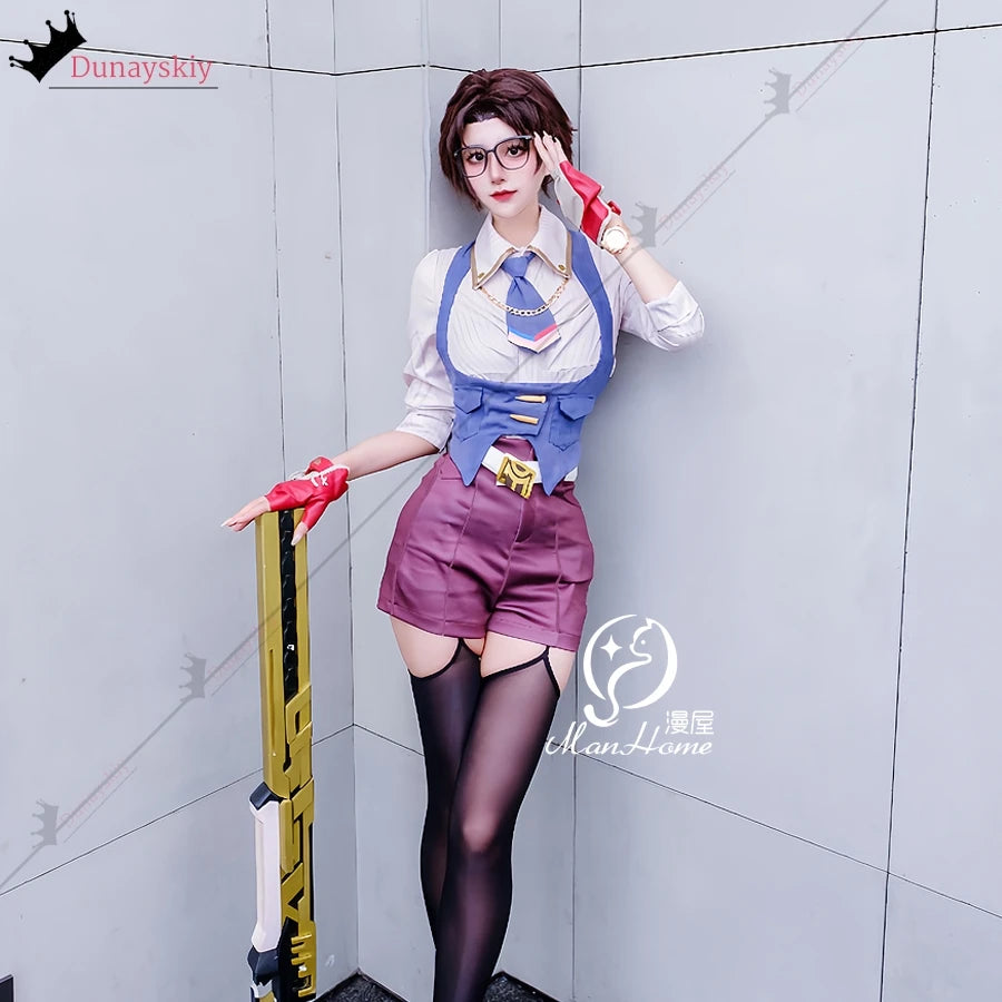 Chamber Cosplay Costume Game VALORANT Role-Play Suit (XS-L)Anime Fancy Party Vest Shirt Pants Halloween Uniforms Women's Dresses