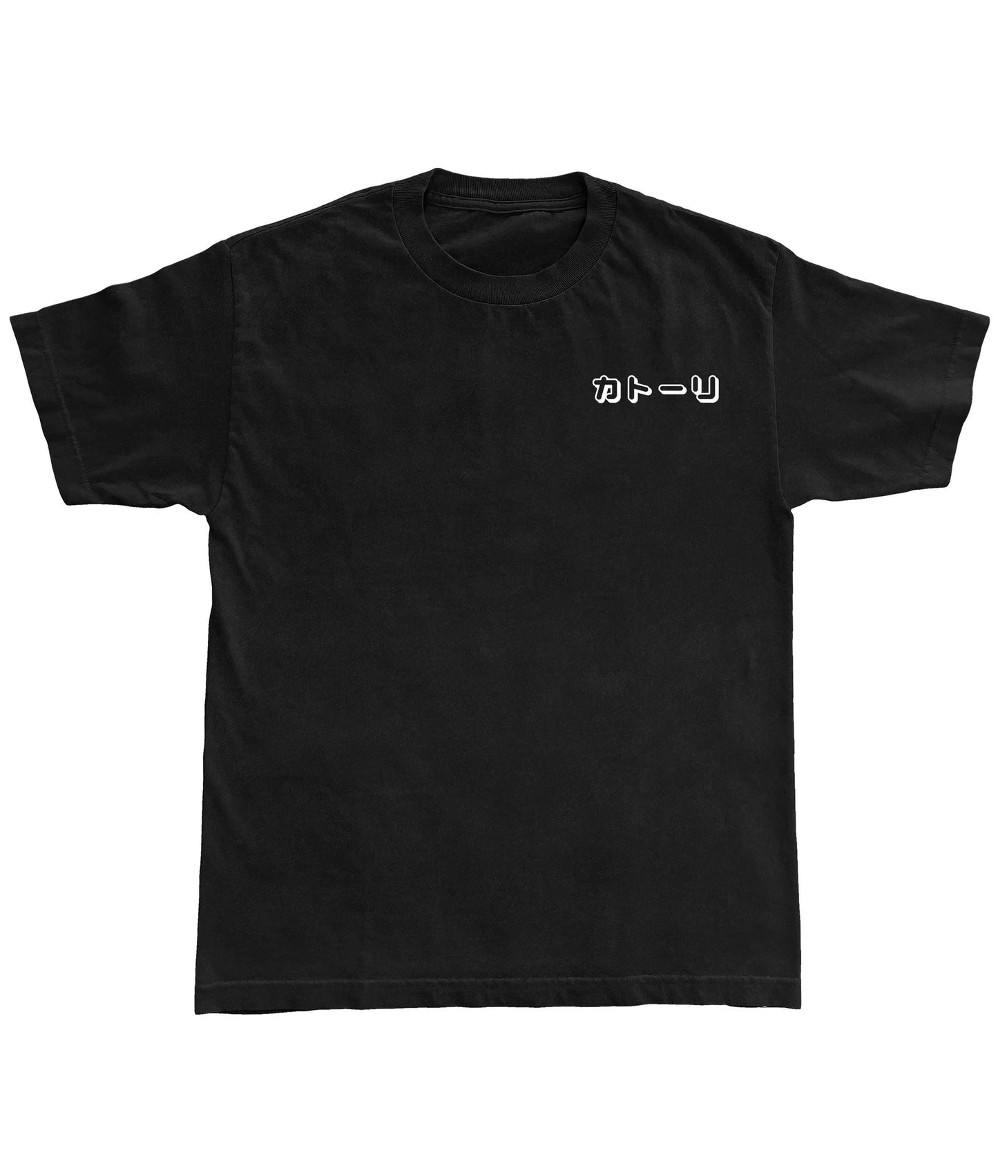 Blank Black Tee Anime Oni T-Shirt Casual Loose Cotton Tees Fashion Hip Hop Street Wear Men Clothing Parent-child outfit 100-4XL