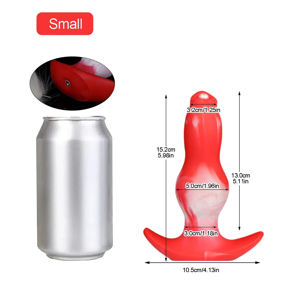 Dog Anal Plug with Tail BDSM Adult Sex Game Cosplay 18+ Anal Dildos for Women Men Silicone Soft Butt Plug Gay Sex Toys for Party