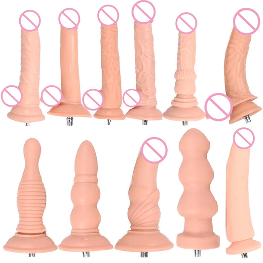 ROUGH BEAST Sex Machine Flesh-colored Dildos Attachment for Vac-U-Lock Masturbation Machine Automatic Sex Toy Accessories