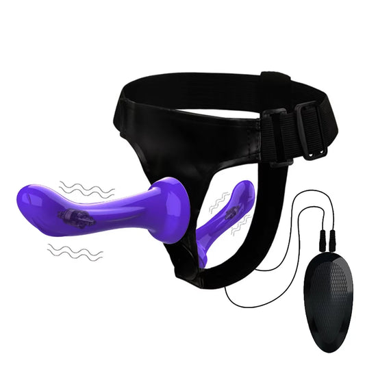 Strap on Double Heads Dildo Vibrators Sex Toys for Women Couple Exotic Accessories Vagina Prostate Massager Adult Toys for Women