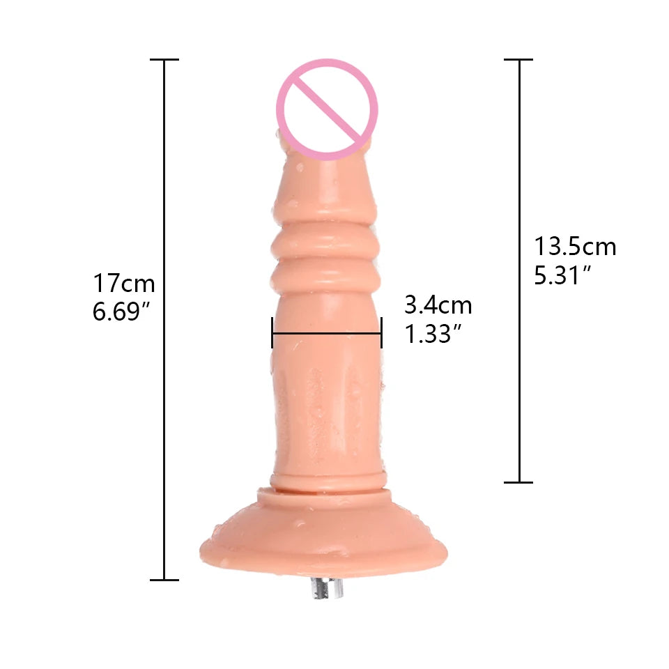 ROUGH BEAST Sex Machine Flesh-colored Dildos Attachment for Vac-U-Lock Masturbation Machine Automatic Sex Toy Accessories