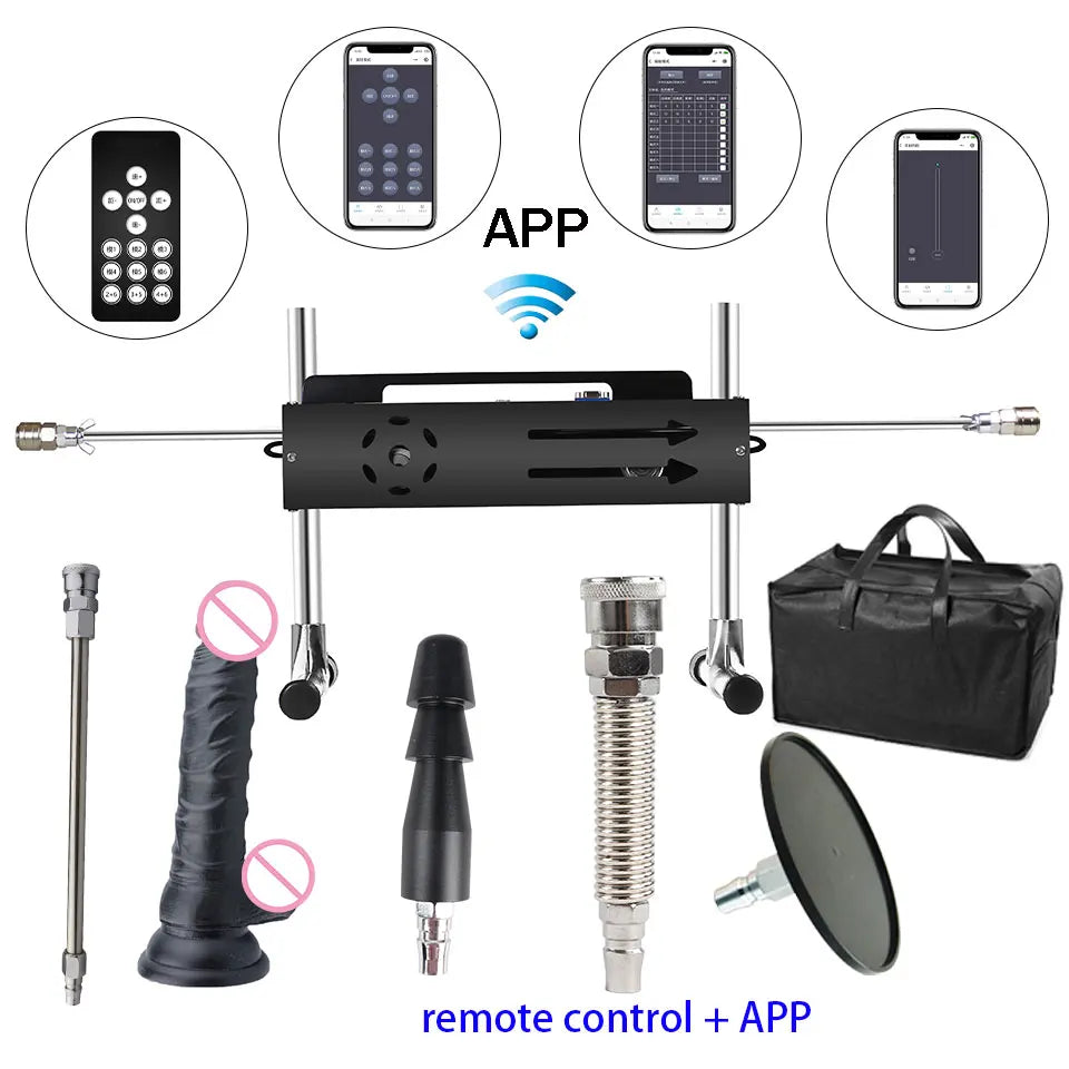 NEW Wireless APP Sex Machine with Amazing Features,Powerful,All Angle Adjustable,No Moveback Machine,200W motor, stroke 15cm