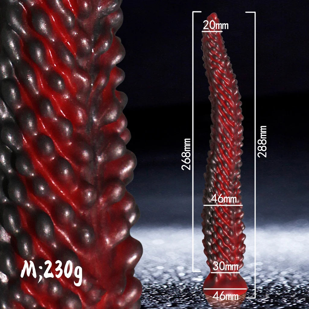 New Alien Tentacle Anal Plug Long Thick Dildo Spiral Silicone Large Butt Plug Suction Cup Anal Toy Adult Toy Men Women S- 8.39in M-11.34 in