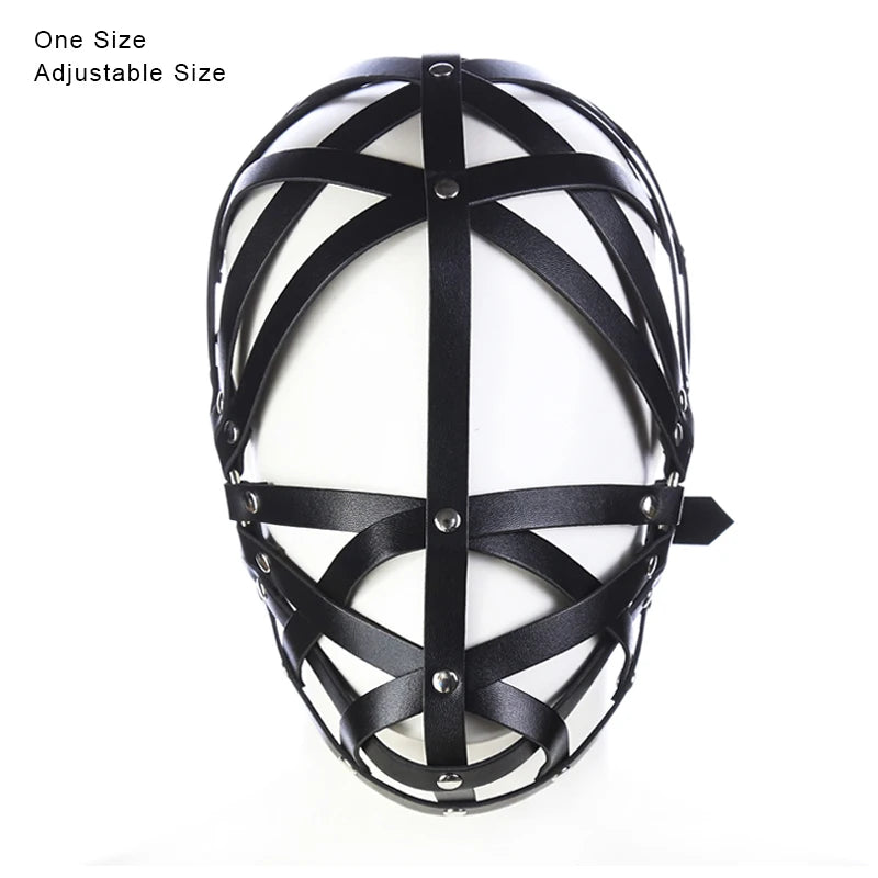 Bdsm Anonymous Mask Leader's Headgear Role Play Bondage Hood Adult Game Sexy Toy Devil's Tail Anal Plug Triangle Arrow Slave Whi