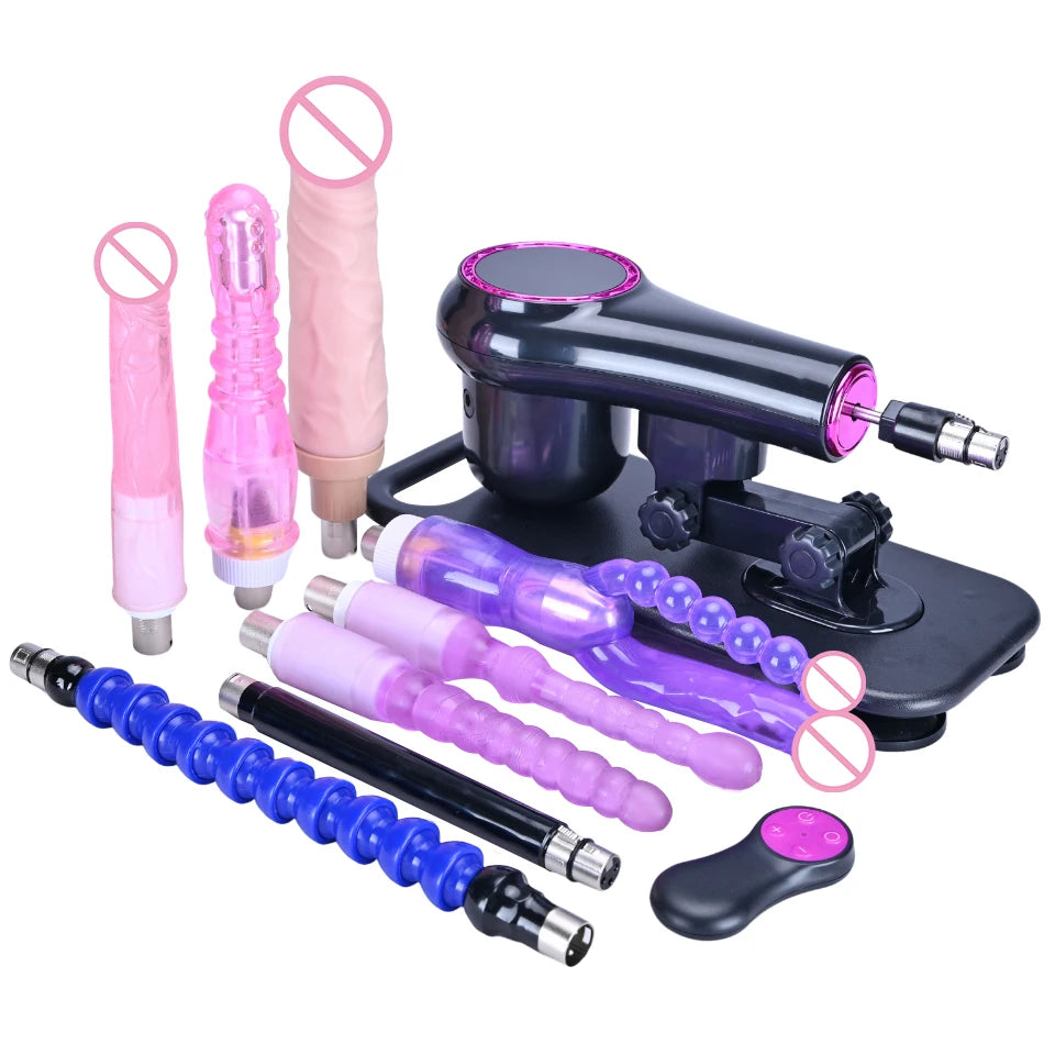 ROUGH BEAST New Sex Machine with 3XLR Attachment Wireless AutomaticMasturbation Machine for Women and Men Remote Control Sex Toy