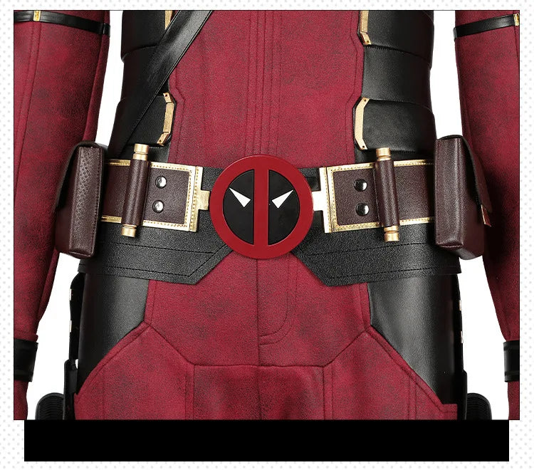 Deluxe Deadpool Cosplay Waist Belts Costume Wade Winston Wilson Roleplay Hand Gloves Leg Bags Halloween Party Carnival Props