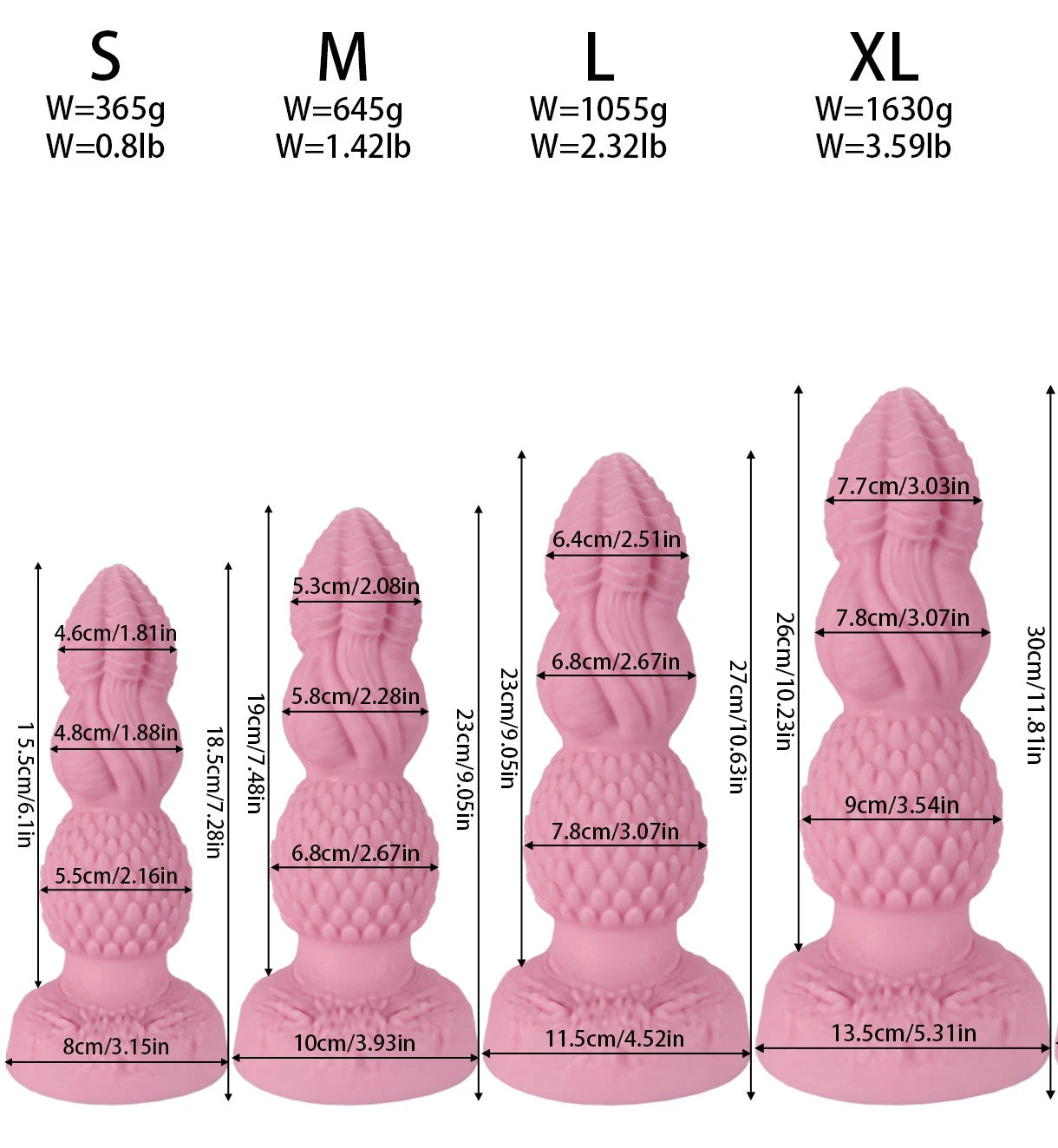 Silicone Pink Big Size Anal Plug Prostate Massager Dilatador Anal Dildo Butt Plug Anal Toys for Women Men Buttplug Sexshop