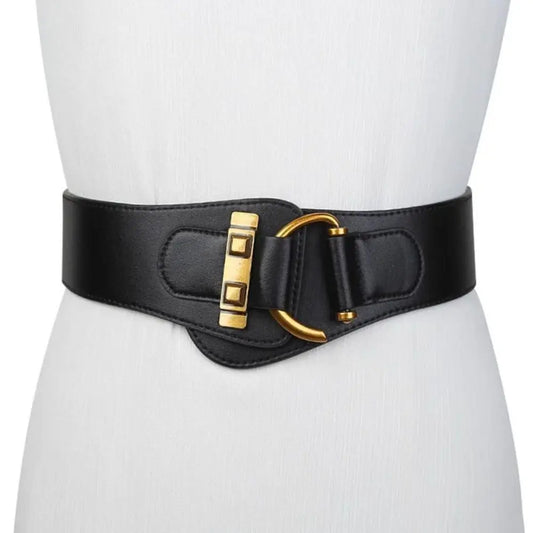 Fashion Solid Color Elastic Cummerbunds Tie Rope Elastic Corset Belt Slimming Waistband Wide Waist Corset Dress