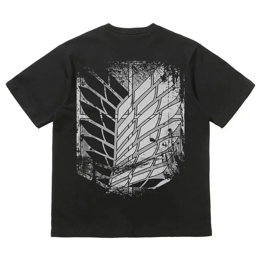 2024 Popular American T-shirt Vintage Anime Print Short Sleeve Loose Cotton Men and Women Comfortable Breathable High Quality