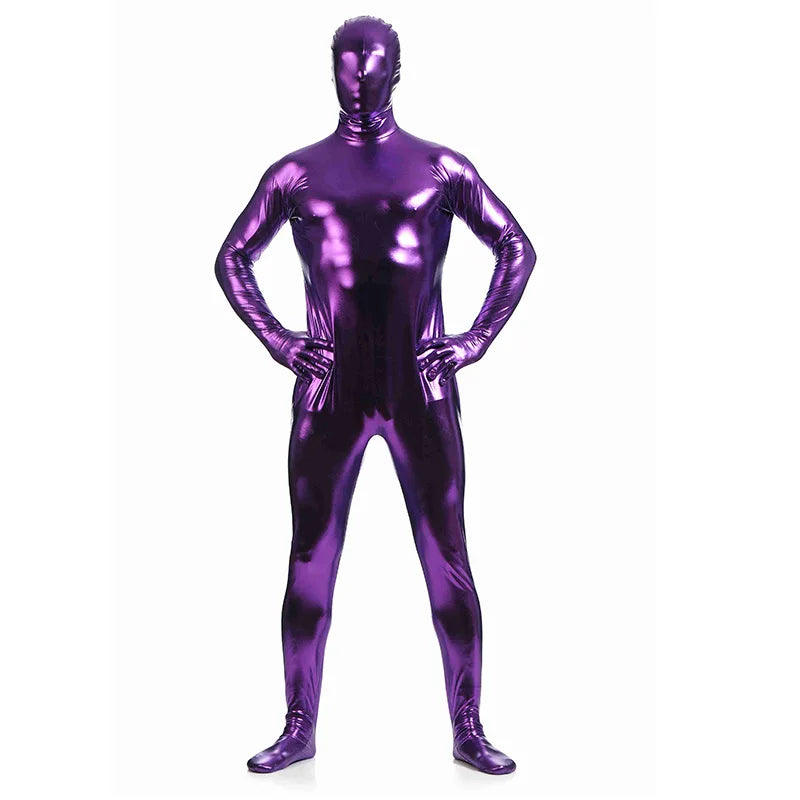 Metallic Solid Color Shiny Morph suits S-XXXL