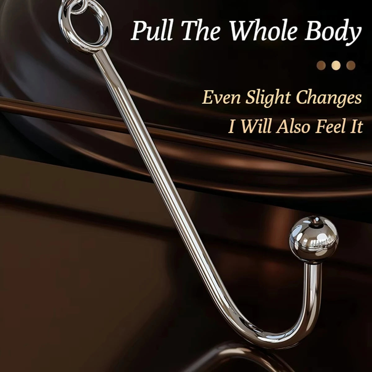 JIUAI Metal Anal Hook with Leather Collar Sexual Kits BDSM Erotic Bondage Restraint Game for Fetish Couples Adult Anal Sex Toys