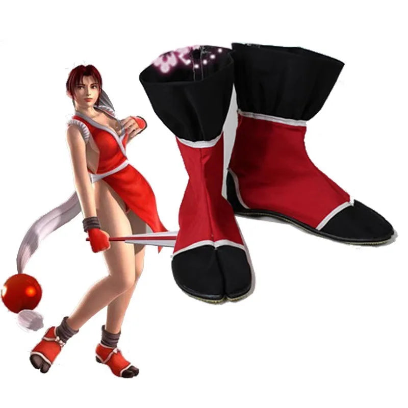 Sexy Anime Mai Shiranui Cosplay Fantasy Game Costume Mai Shiranui Adult Women Men Halloween Roleplay Fantasia Clothes Wig Shoes