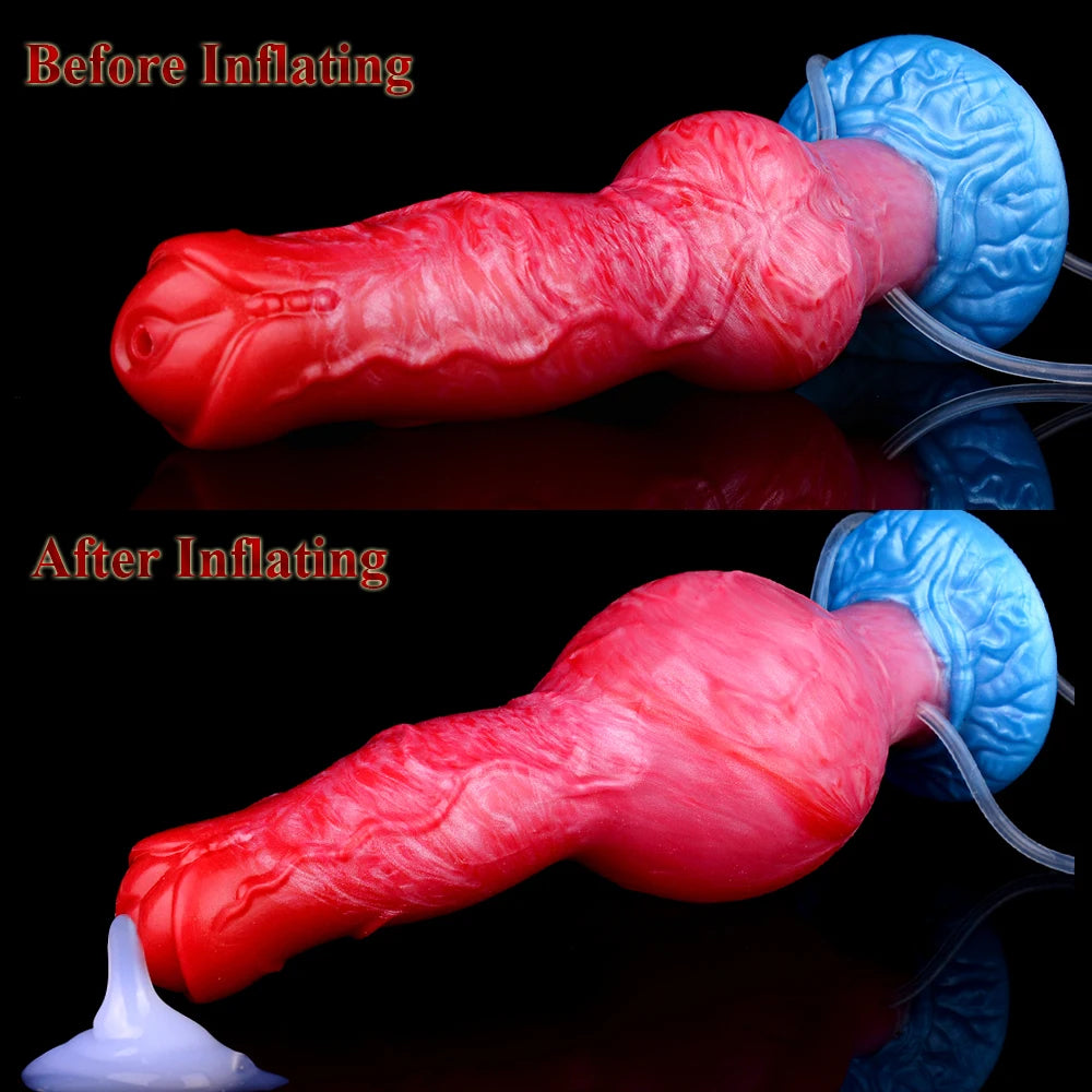 ASHBURN Knot Inflatable Ejaculation Dildo LARGE