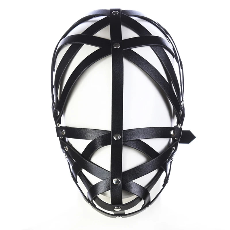 Bdsm Anonymous Mask Leader's Headgear Role Play Bondage Hood Adult Game Sexy Toy Devil's Tail Anal Plug Triangle Arrow Slave Whi