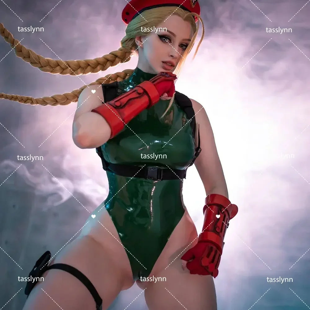 Games Cammy Cosplay Costumes Halloween Sutorito Faita Anime Cosplay Cammy Green Jumpsuit  Cosplay Costumes