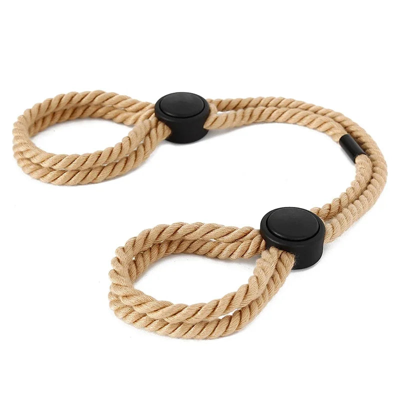 SM Handcuff Ankle Cuff Bondage Sets Adjustable BDSM Hand Leg Restraint Sex Ropes Couple Adult Restraint Sexope Female Slave Play