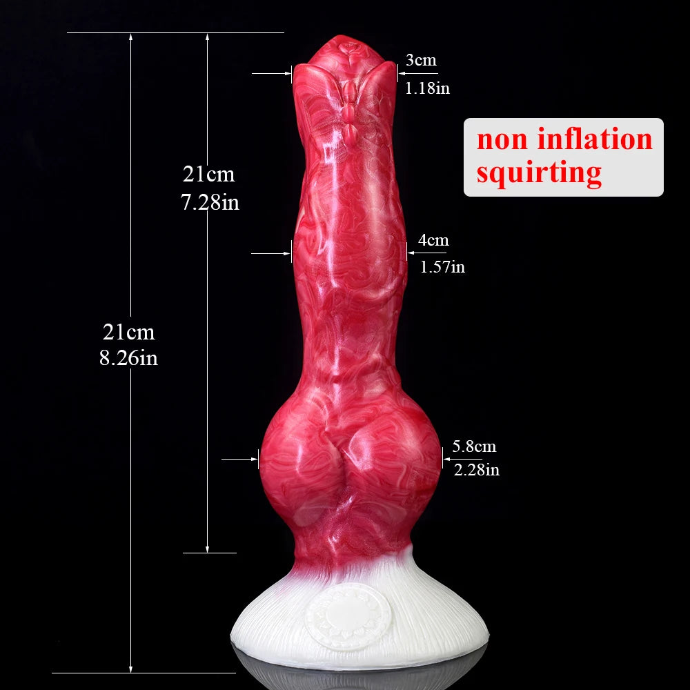 ASHBURN Knot Inflatable Ejaculation Dildo LARGE