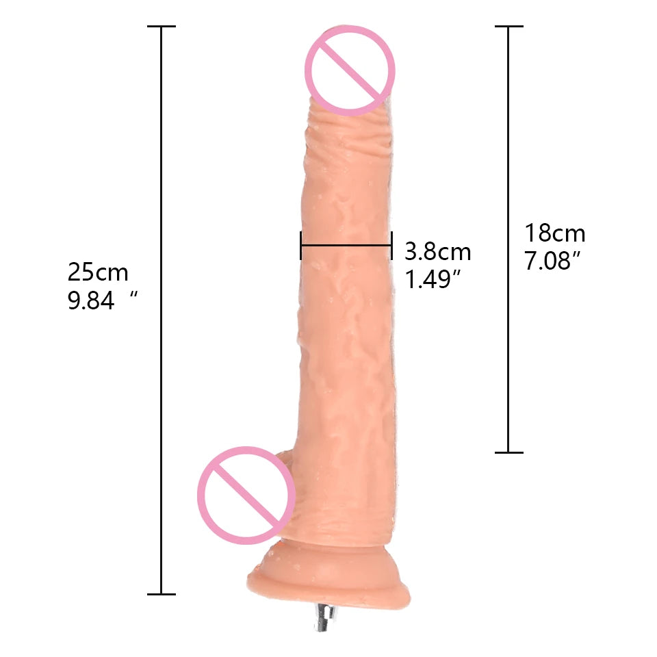 ROUGH BEAST Sex Machine Flesh-colored Dildos Attachment for Vac-U-Lock Masturbation Machine Automatic Sex Toy Accessories