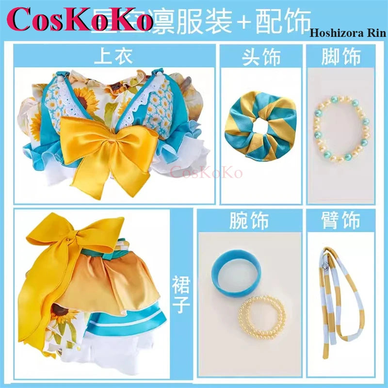 CosKoKo Aqours All Members Cosplay Anime LoveLive Costume Sweet Lovely Swimsuit Women Halloween Party Role Play Clothing S-XL
