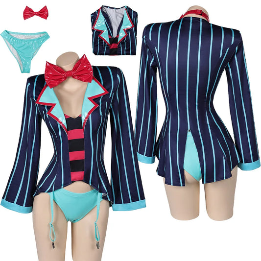 Vox Lingerie Cosplay Hat Cartoon Swimsuit Bikini Costume Tie for Women Adult Outfits Halloween Carnival Party Roleplay Suit