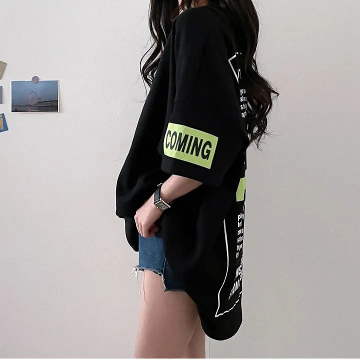 2024 Summer Ladies Sport Wear Korean Version New Cotton Short Sleeve Top Outdoor Casual Teenage Girls Popular O-neck T-shirt