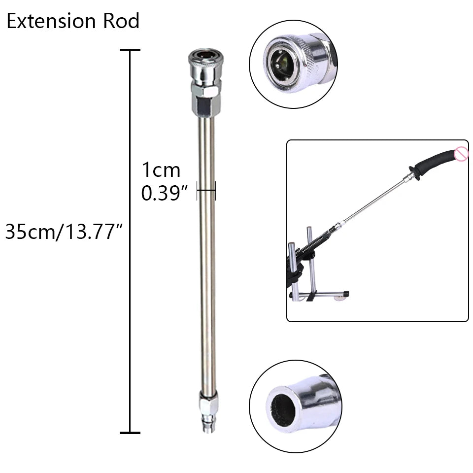 ROUGH BEAST Extension Rod for Vac-U-Lock Sex Machine Spring Extension Pole Quick PlugIn Accessories Masturbation Machine Sex Toys