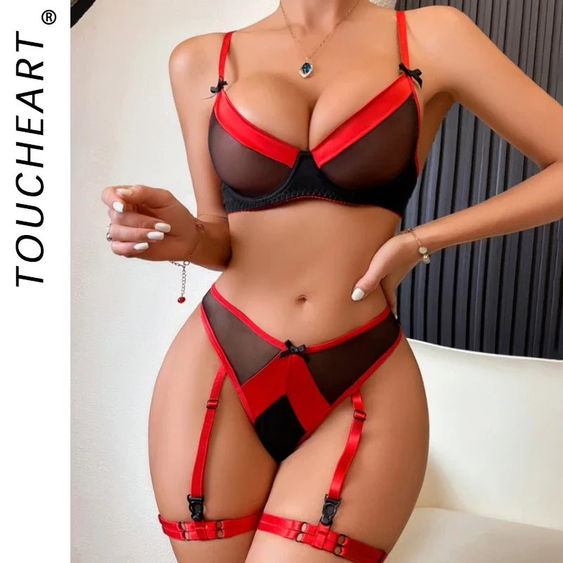 Women's Bra and Panties Sets Lingirie Woman Transparent Underwear for Lady on Offer Sexy Underware Sexy Lingerie Set See-through