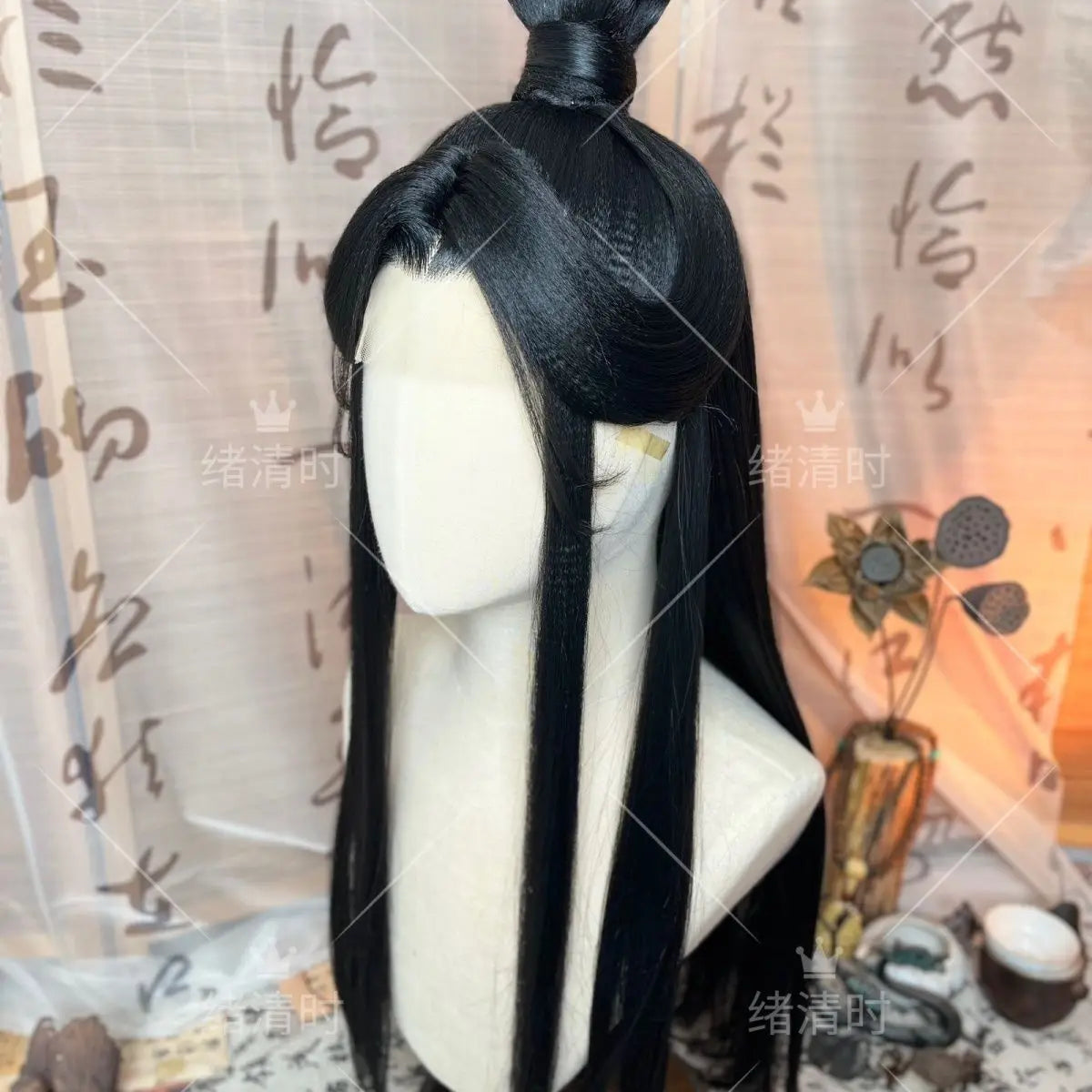 Stylized The Scum Villain’s Self shen qingqiu Cosplay Unisex Luo Binghe Women Anime Halloween Customized Wig Chinese Fan Wig+cap