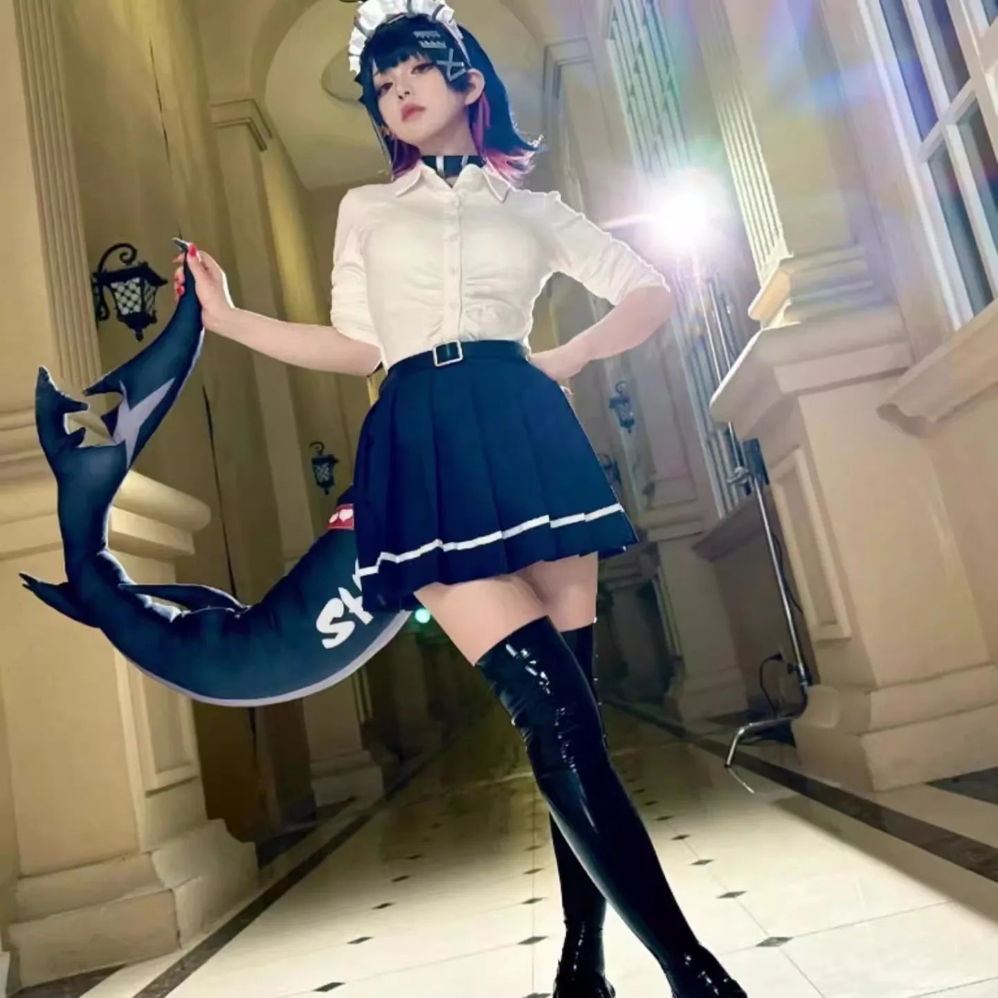 Zenless Zone Zero Ellen Joe Cosplay Costume Tail JK Dress Uniform Necklace Victoria Housekeeping Halloween Party for Women Prop
