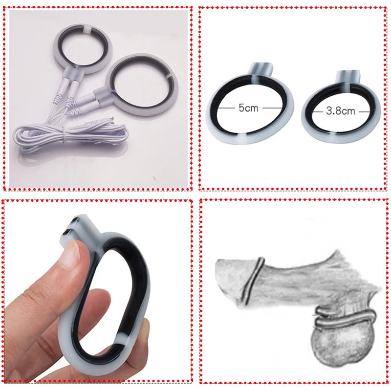 Electro Nipple Clamps Cockring,Electrostimulation Anal Butt Plug, Electric Shock Penis Ring/Plug Stimulation,E stim BDSM Sextoys