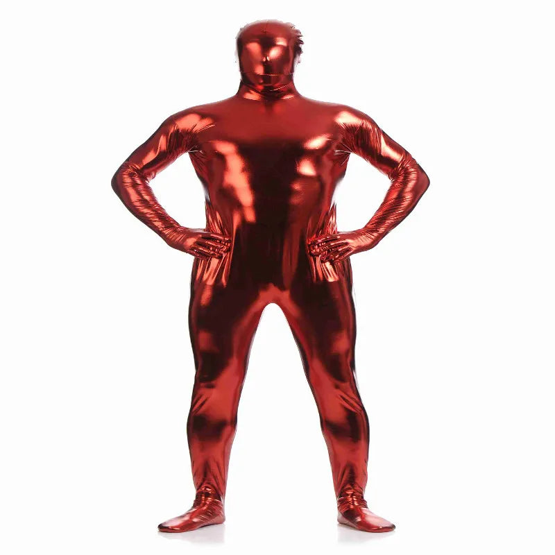 Metallic Solid Color Shiny Morph suits S-XXXL