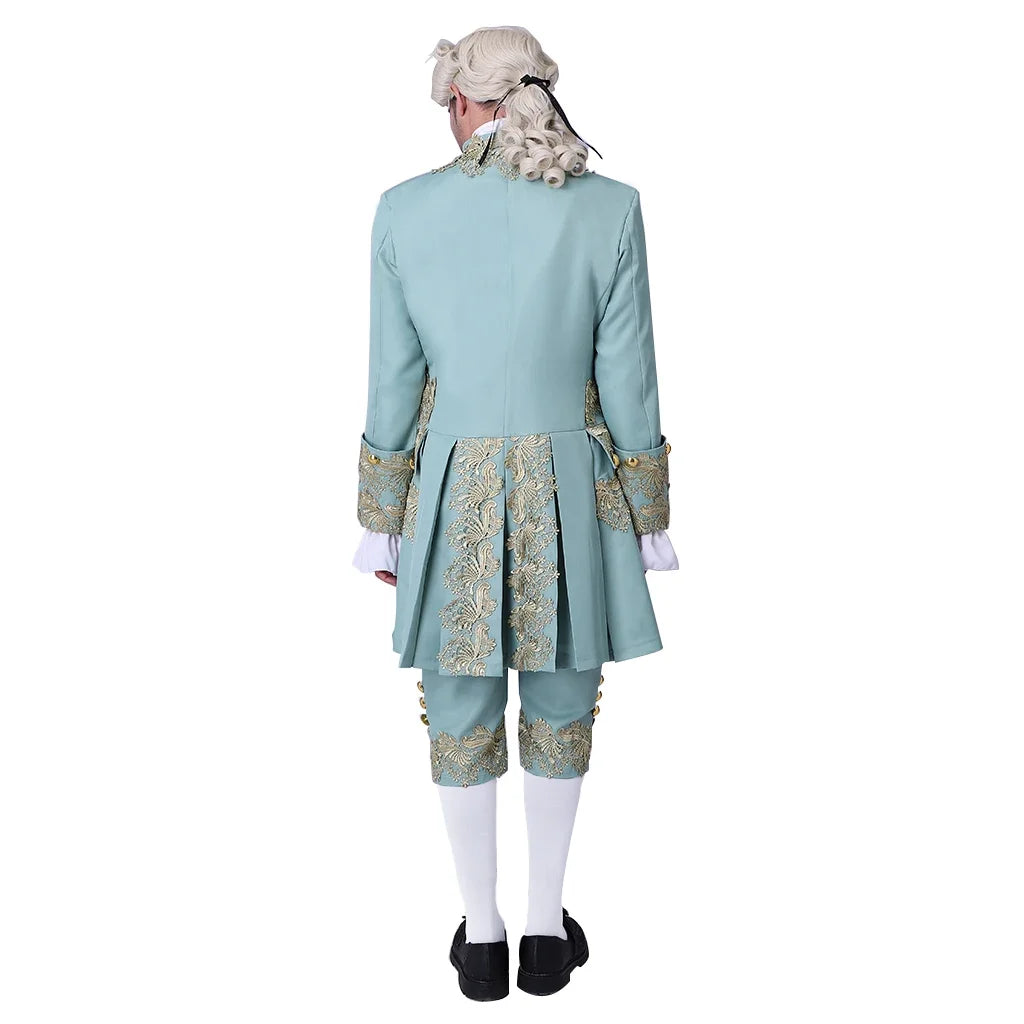 18th Century Men's Victorian Costume Regency Tailcoat Jacket Marie Antoinette Costume Suit Halloween Partywear Costume Outfit