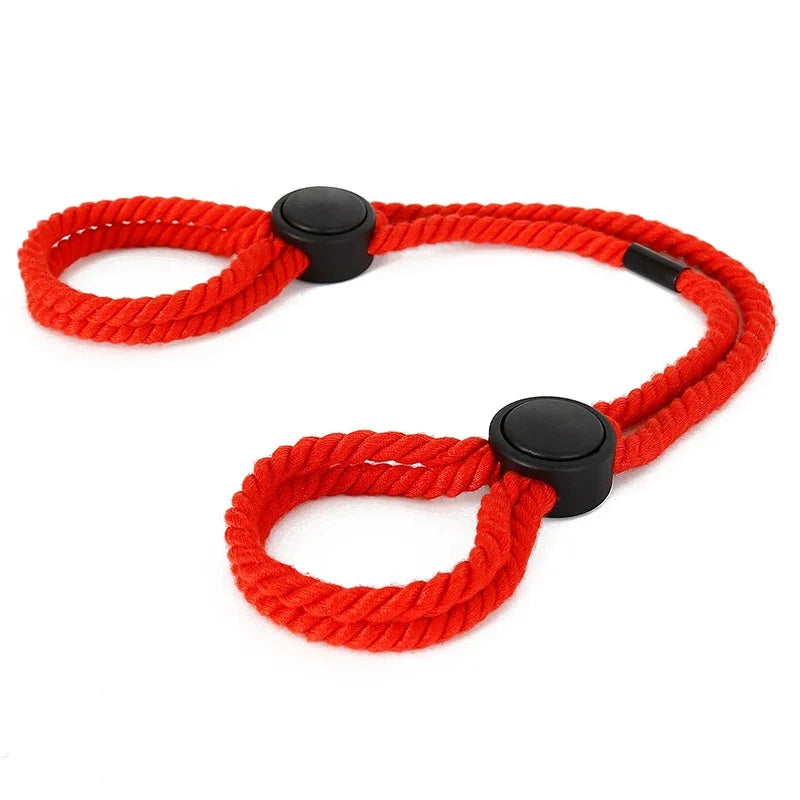 SM Handcuff Ankle Cuff Bondage Sets Adjustable BDSM Hand Leg Restraint Sex Ropes Couple Adult Restraint Sexope Female Slave Play