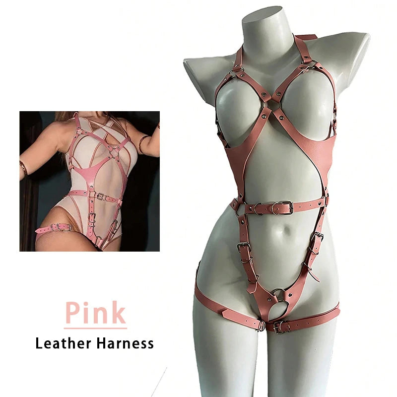 Toucheart 2-Piece Interesting Underwear Sexy Women's Mesh See-through Contrast Color Halterneck Jumpsuit Sexy Underwear Suit New