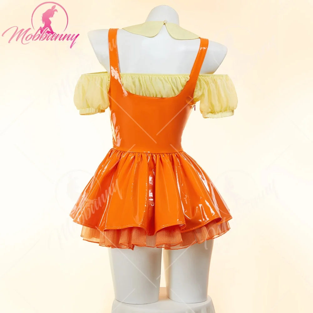 Mobbunny Women Game Derivative Sexy Lingerie Suit Off-Shoulder Crop Top and Skirt with accessories