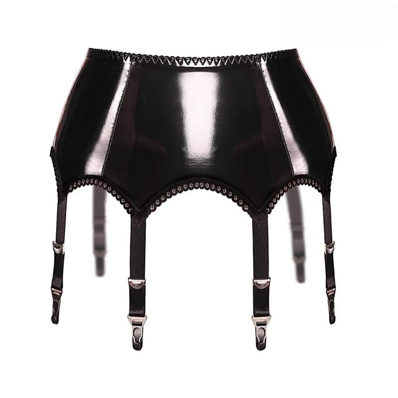 Gothic Metal Clip Garter Belt For Women Stockings Erotic Lingerie Oil Shiny Wedding Costumes Pole Dance Sexy Underwear 5 Styles