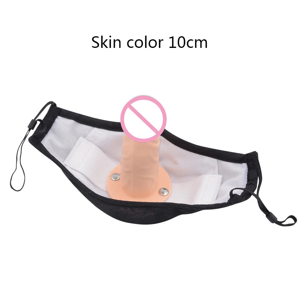 Face Mask with Detachable Dildo Gag Strap On Face Dildo Mouth Penis Deep Throat Adjustable BDSM Adult Sex Toy For Women Couples