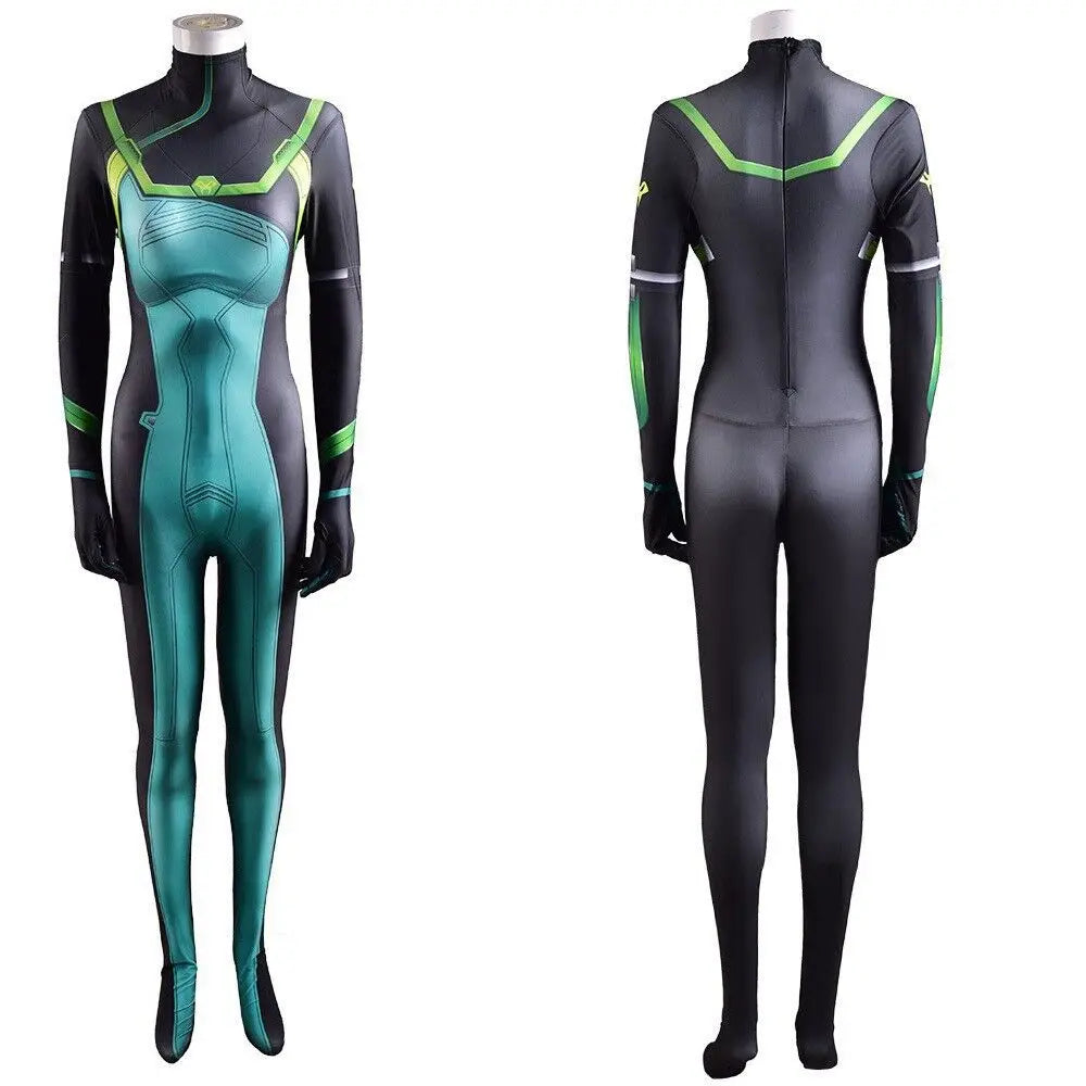 Halloween Deluxe Viper Cosplay Game Valorant Character Costume Zentai Bodysuit For Women Adults  Jumpsuits