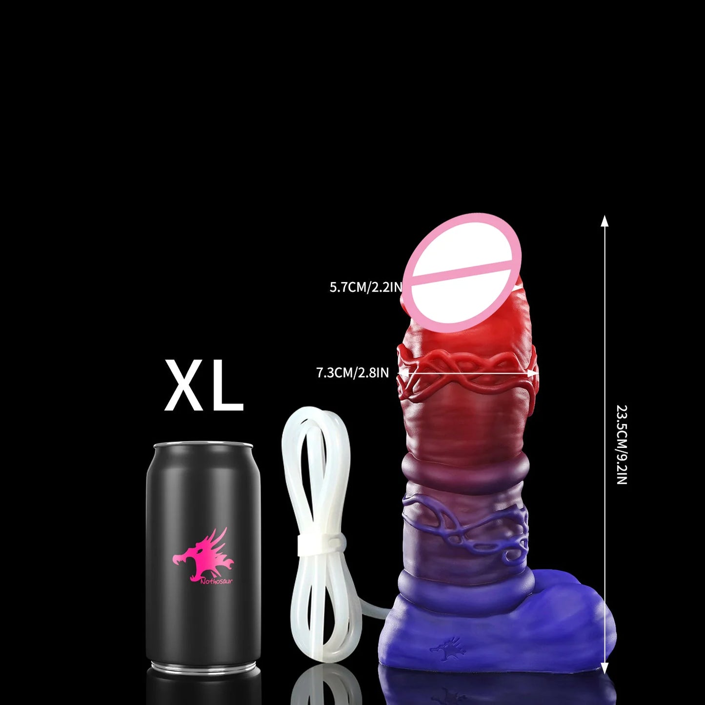 M-XXL-11.4IN + TUBE Dildo Tube - Clear Silicone Dildo in Assorted Sizes for Couples And Individuals