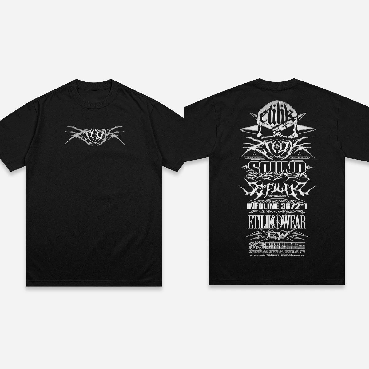 Hip Hop Street Punk Men's T-shirt Pray for The Rave Overszied Graphics Tee Heavy Cotton Gothic Dark Short Sleeves Men's Clothing