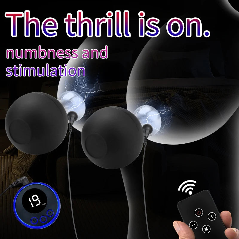 Electric Shocker Nipple Sucker/Clamps Electrostimulator Nipples clitoris Stimulator BDSM Sex Toys For Woman Couples