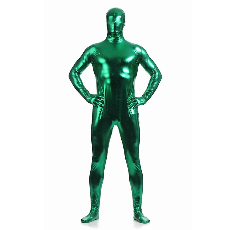 Metallic Solid Color Shiny Morph suits S-XXXL