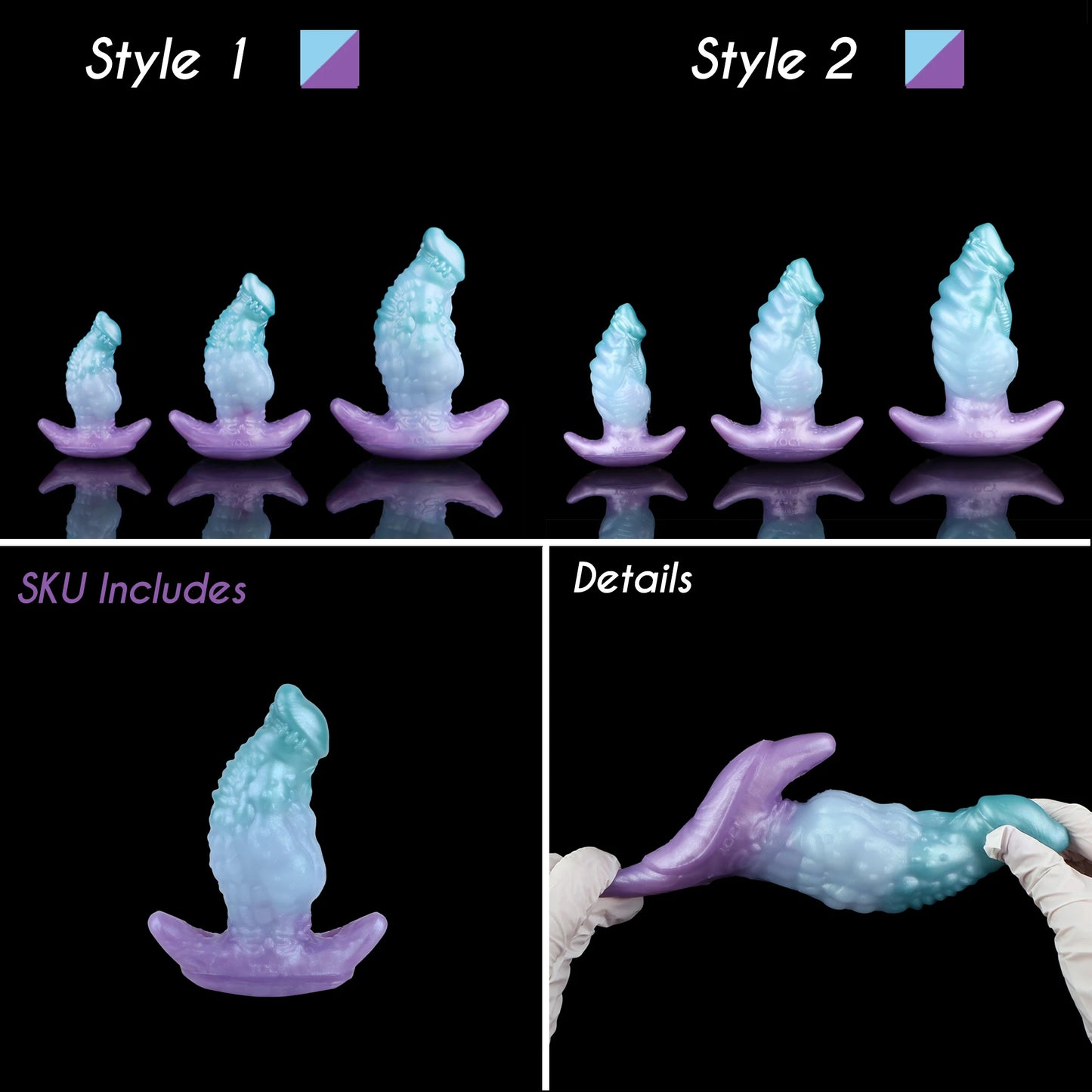 ASHBURN STALLION 2 IN 1 Dildo 10 Modes Bullet Vibrator Mouth Gag/ FURRY TAIL PLUG  Adjustable Leather Strap Bondage Muzzles Sex Toy For Women Couple BDSM Game